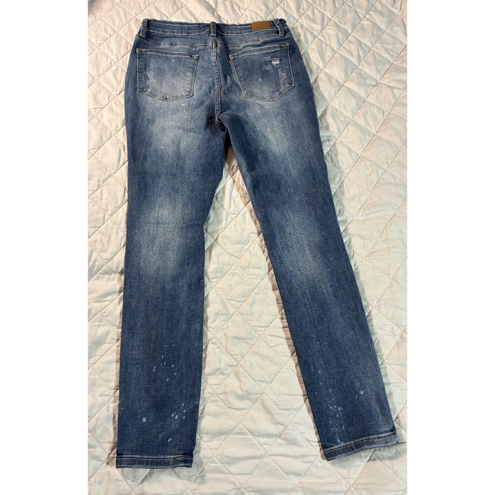 Judy Blue Mid-Rise Distressed Skinny Jeans Style: JB88197